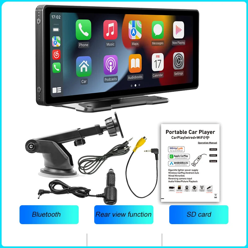 CarPlay Wireless Head Unit 10.26 Inch IPS HD Car Stereo With Rear View Camera Android Auto Fall 2025
