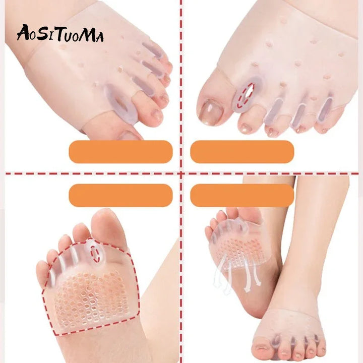 Silicone Front Foot Pads 2-Pack – Bunion Relief &amp; Forefoot Cushion, Foot Support Home Use 2026