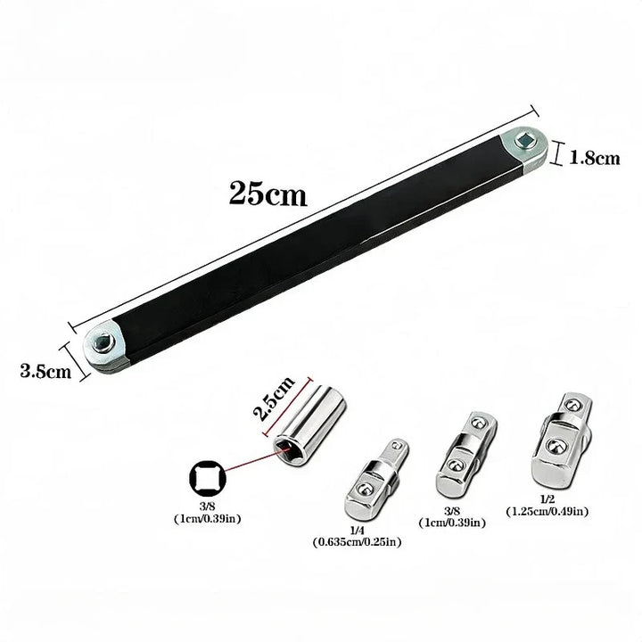 Compact Offset Extension Wrench 4-Adapter Set – Dual-Purpose Impact Socket Ratchet Automotive Hand Tool 2026
