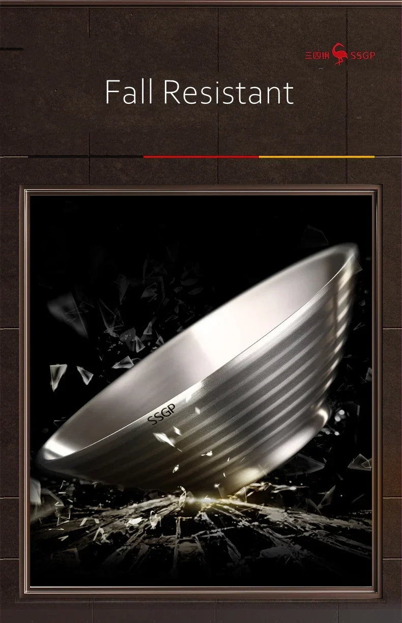 Stainless Steel Ramen Bowl 1.4L Insulating Christmas Gift
