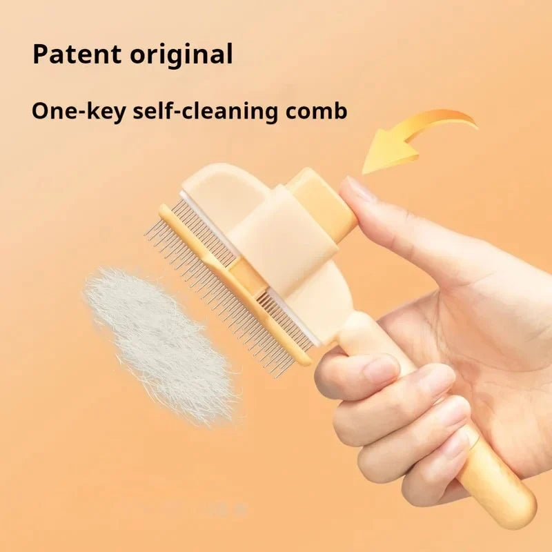 Dog Hair Remover Brush for Long Hair Pets - Grooming and Care Comb for Dogs and Cats, Bath Brush for Easy Hair Cleaning