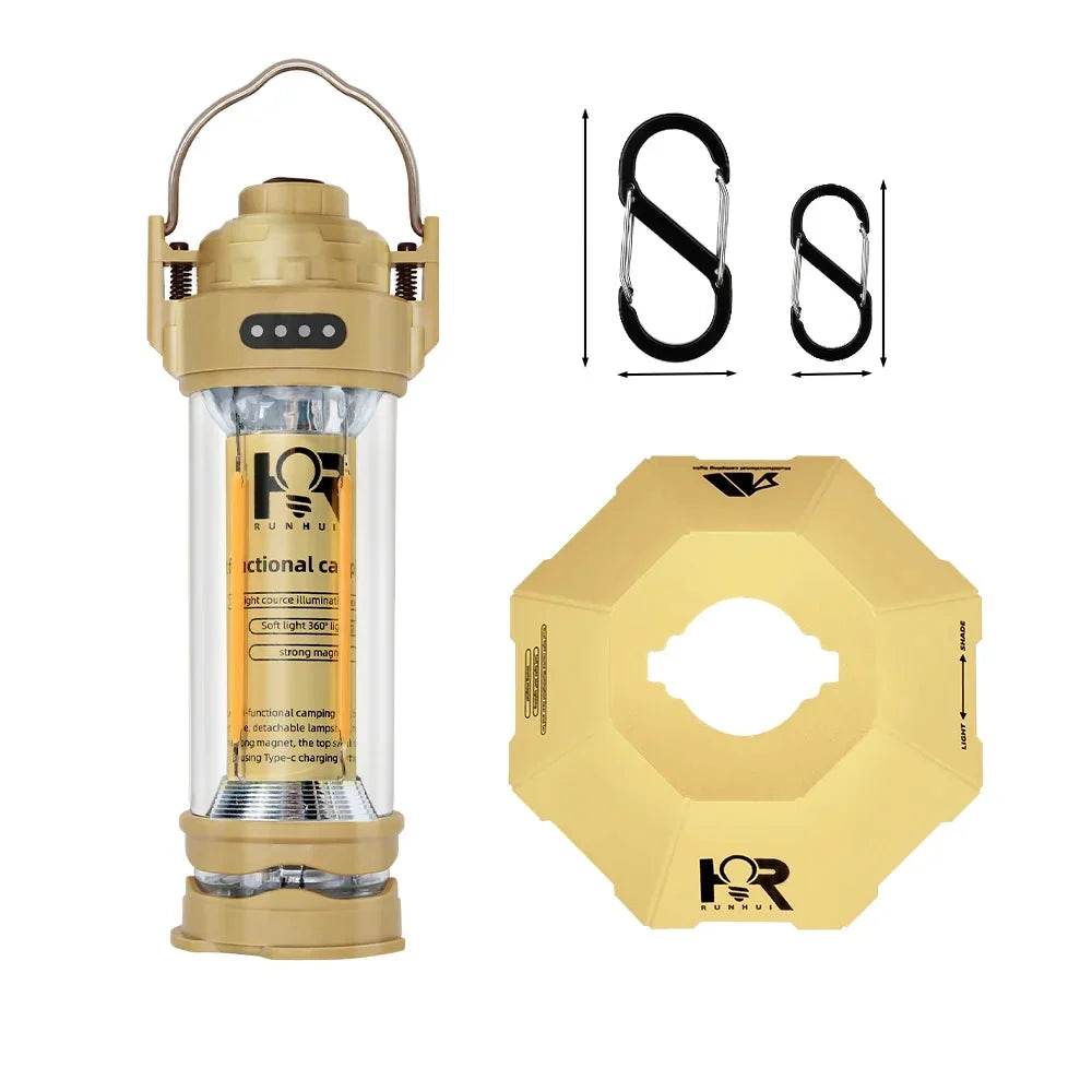 3000mAH Waterproof Camping Lantern - Retro Tent Lighting, Outdoor Atmosphere Decor