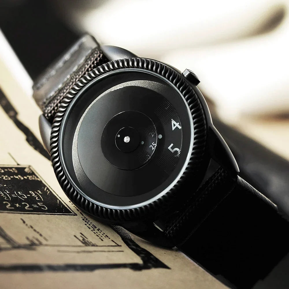 Quartz Handless Watch Canvas Strap Minimalist Style
