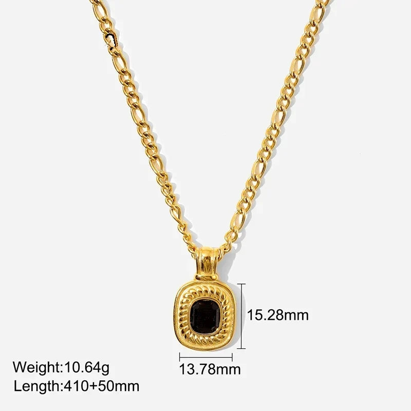 Layered Gold Tone Necklace Set With Resin Stone Pendants Boho Statement jewelry Gift Idea Fall 2026