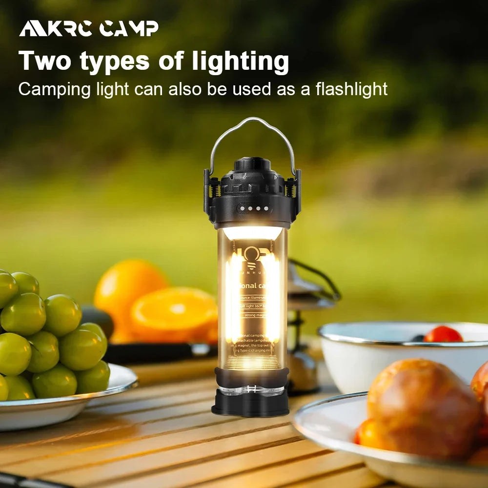 3000mAH Waterproof Camping Lantern - Retro Tent Lighting, Outdoor Atmosphere Decor