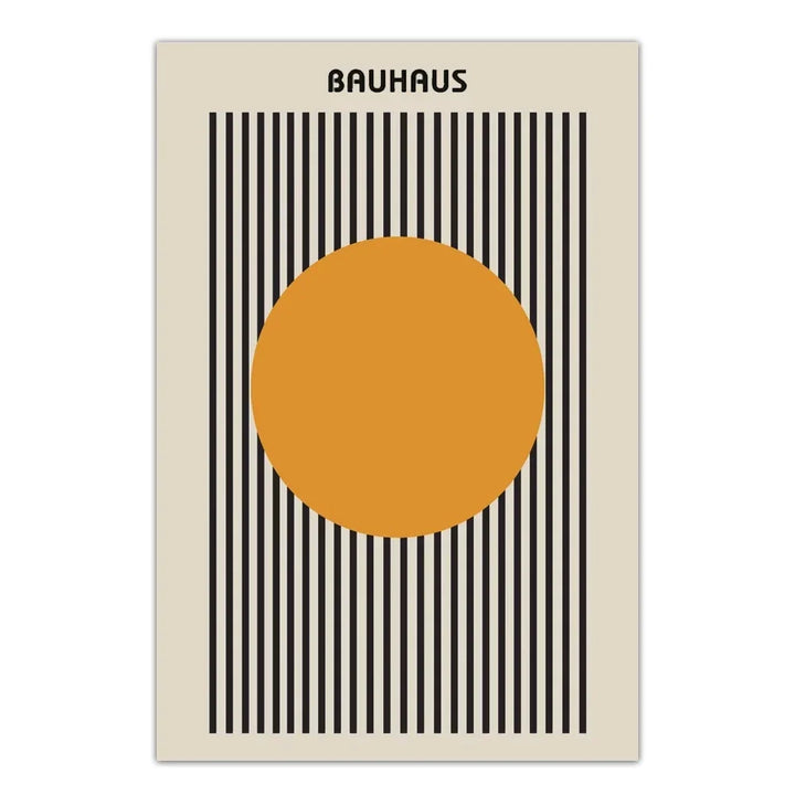 Modern Bauhaus Geometric Wall Art Prints Three Piece Set