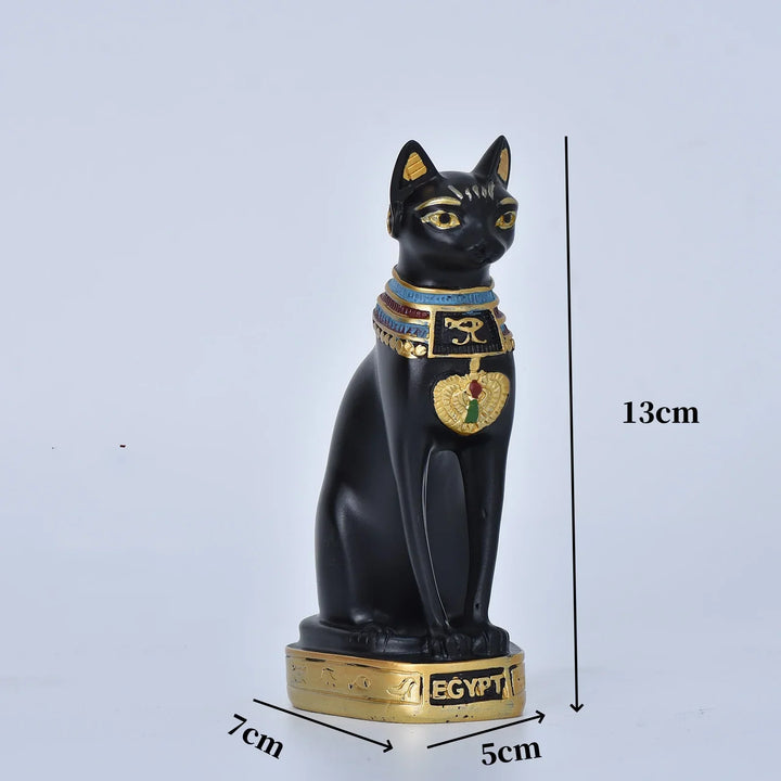 Cat Statue Mini Egyptian Cat Goddess Resin Decor For Home And Garden Retro Gift Idea
