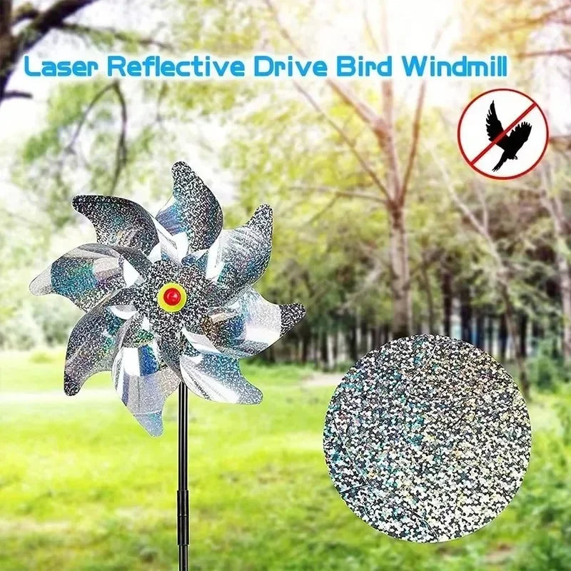 Bird Repeller Reflective Windmill Pinwheels 5 Pack Garden Deterrents For Yard And Orchard Backyard 2026 Eco-Friendly