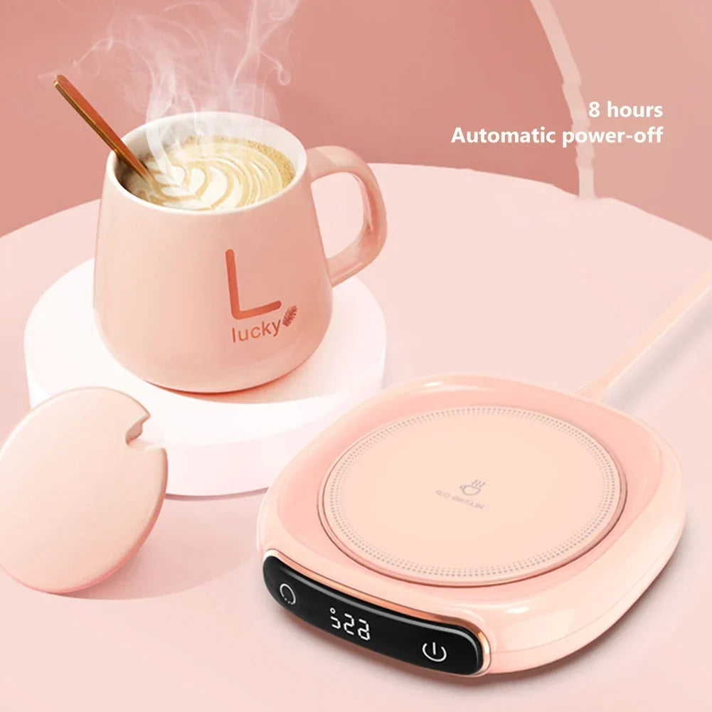 Portable USB Cup Warmer 3 Gear Smart Coffee Mug Heating Coaster for Tea and Milk