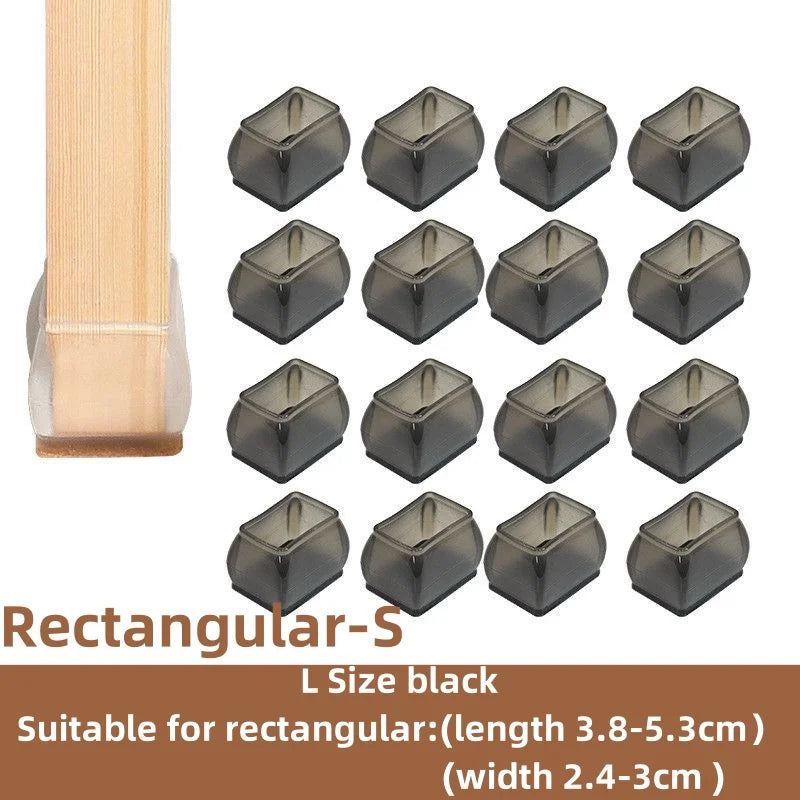 Silicone Non-Slip Furniture Leg Pads 16-Pack – Floor Protectors Chair Feet Leveling Mat 2026