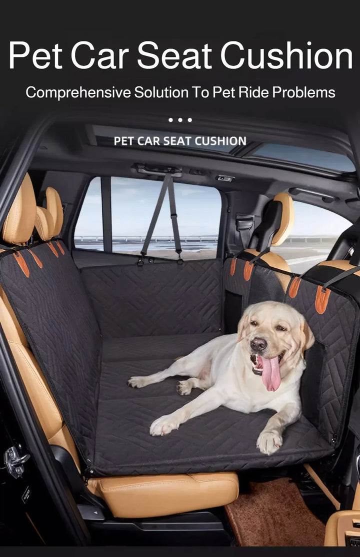 Waterproof Pet Car Seat Cover - Non-Slip Scratch-Proof Hammock Back Seat Protector for Dogs