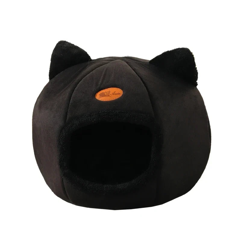 New Deep Sleep Comfort Cat Bed - Cozy Indoor Cave Nest for Pets