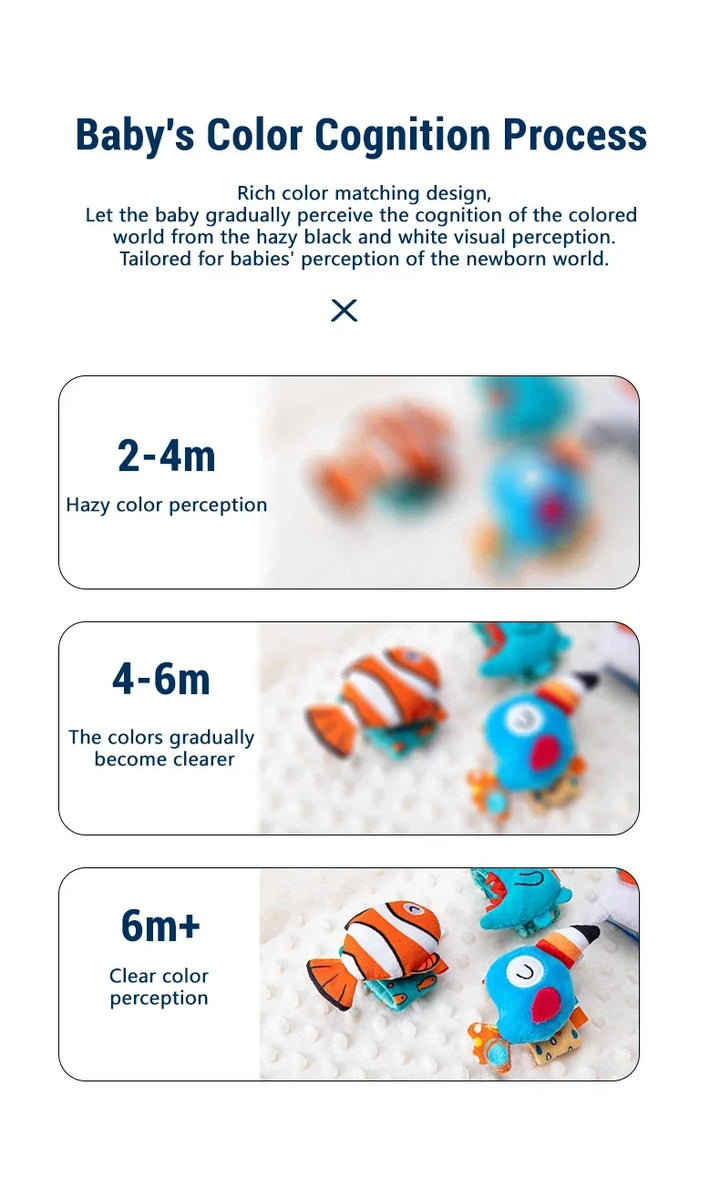 Baby Wrist Rattle Set Newborn Sensory Toys Soothing Gift