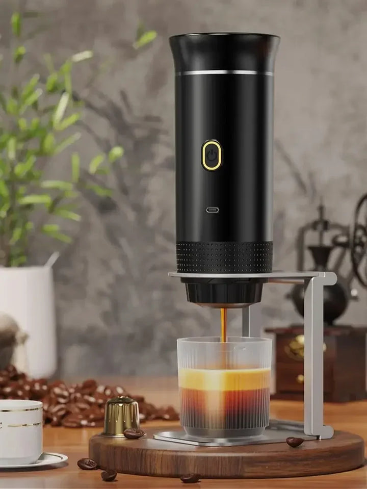 Wireless Electric Portable Espresso Coffee Machine - 3-in-1 Travel Coffee Maker for Car &amp; Home