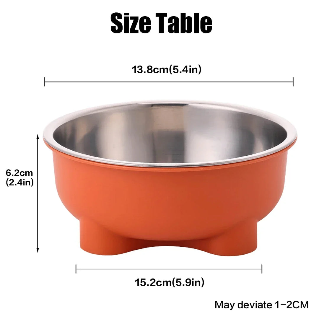Anti Slip Stainless Steel Dog Bowl - Easy to Clean Indoor Pet Dish