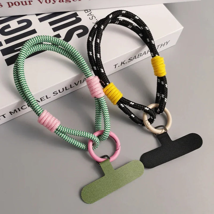 Universal Mobile Phone Lanyard with Anti-Loss Wrist Strap &amp; Accessories - Stylish Two-Strand Design