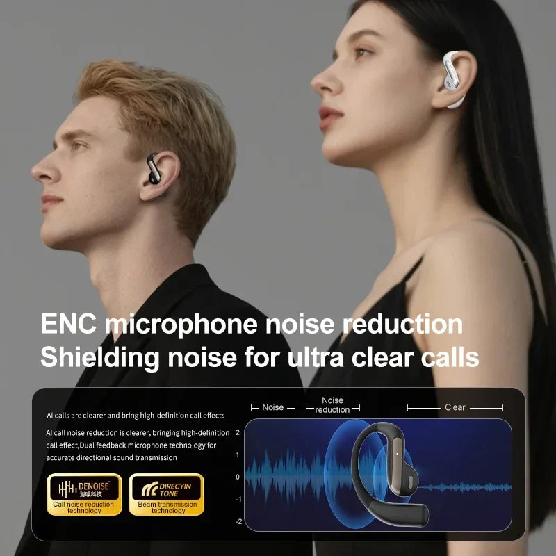 AI Translation Earbuds With Noise Canceling Ear Hook Sports