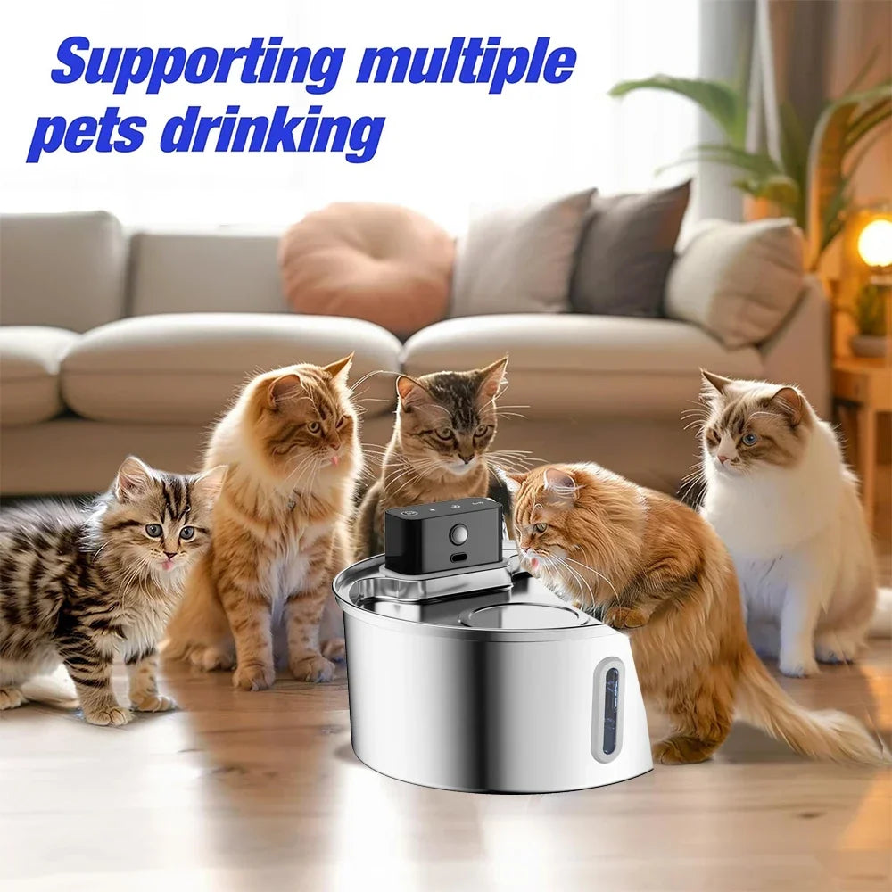 Cat Water Fountain Stainless Steel Wireless 3.2L Auto Dispenser Fall 2026 Keeps Pets Hydrated