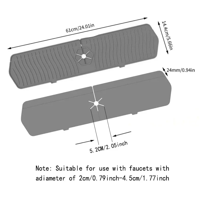 Sink Splash Guard Silicone Mat Countertop Protector