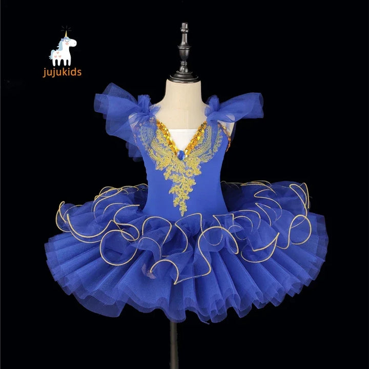 Lightweight girls ballet tutu - pancake-style, polyester, for recital performances