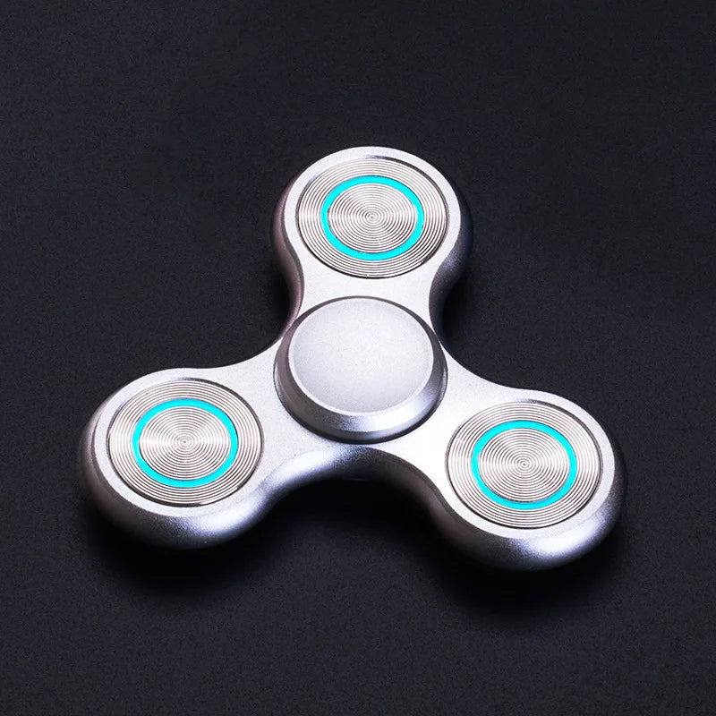 Fidget Spinner Luminous Metal Triangle EDC Desk Focus Toy