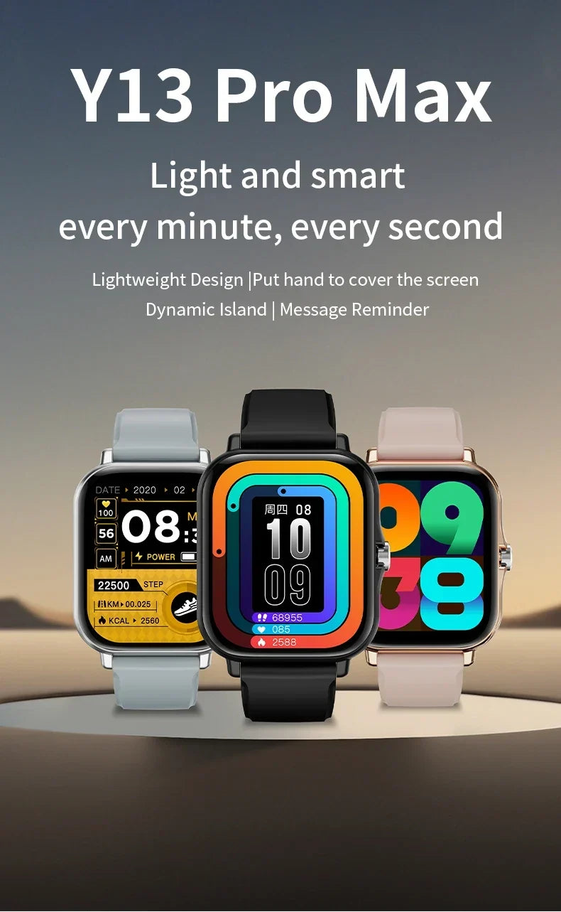 LAXASFIT Smart Watch Full Touch Screen Bluetooth Call – Heart Rate Sleep Tracker Sports Fitness Smartwatch 2026