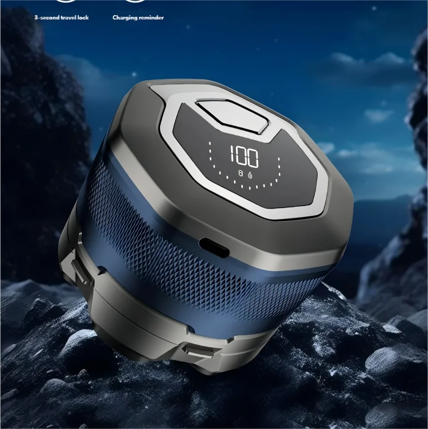 6D Electric Head Shaver for Men - Waterproof Magnetic Rotary Razor with LED Bald Head Hair Trimmer