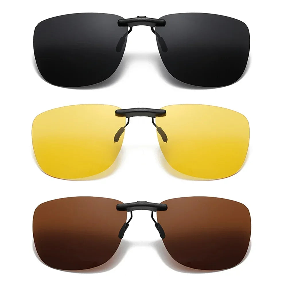 Clip-On Sunglasses Polarized Square Frames UV400 Anti-Glare Night Driving Summer 2026 Trend