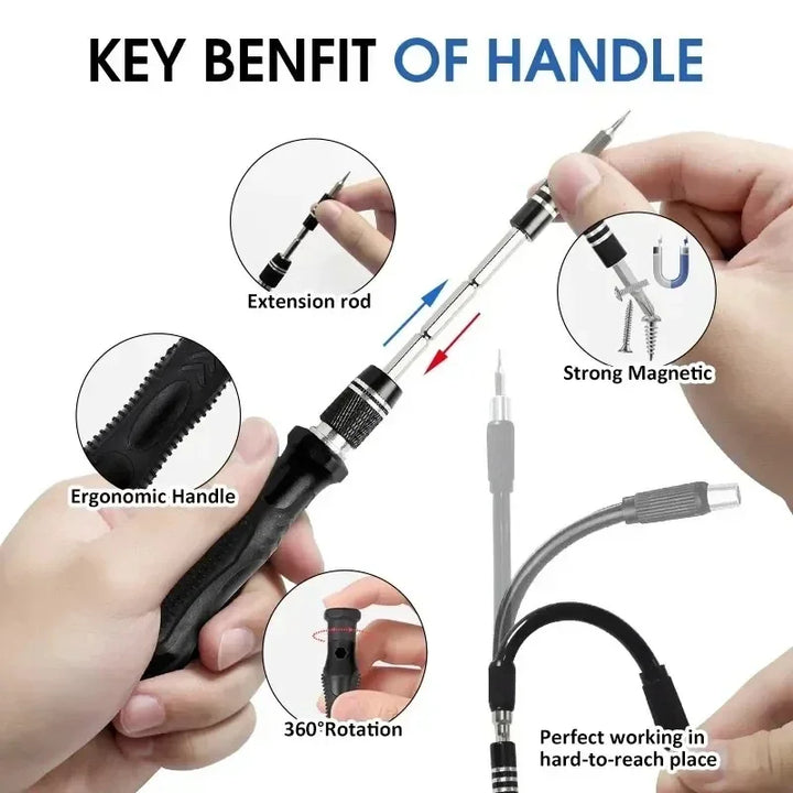 Electric Screwdriver Set 115/117-In-1 - Multifunction Tool Kit For Home PC And Phone Repair DIY Gift Idea
