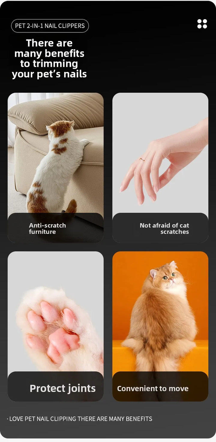 2-in-1 Pet Nail Clipper &amp; Grinder with LED Blood Line Light – USB-C Rechargeable Dog Cat Trimmer 2026