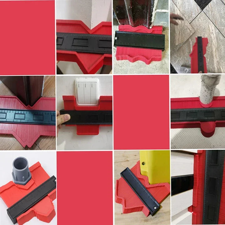 Contour Gauge Duplicator - Plastic Profile Measuring Tool for Home DIY Projects, 10 inch