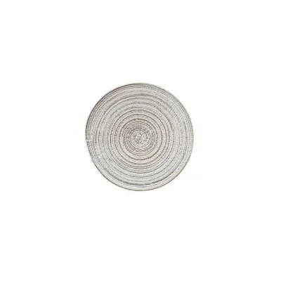 6pcs Round Woven Ramie Placemats - Non-Slip Table Mats for Dining, Kitchen &amp; Cafe Use