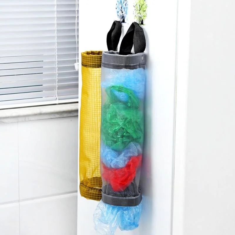 Wall-Mounted Home Organizers for Grocery Bags - Plastic Bag Dispenser &amp; Kitchen Organizer