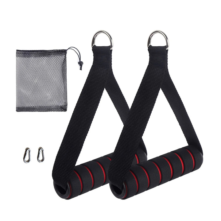 Heavy Duty D-Ring Metal Gym Handles - Fitness Equipment for Cable Machines &amp; Resistance Bands
