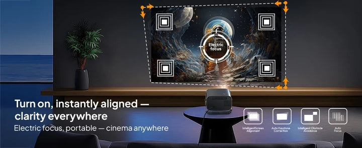 Android Projector A12 Mini 4K Ready 350 ANSI Lumens WiFi 6 Built In Speaker Back To School 2026