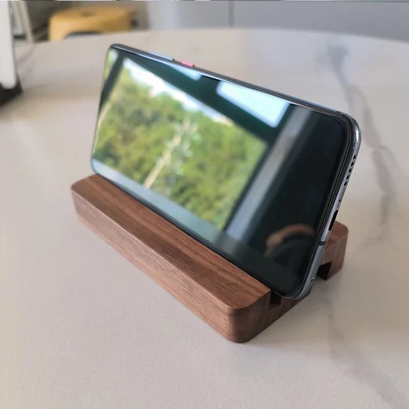 Universal Solid Wood Desk Stand Holder for Mobile Phones &amp; Tablets - Home Accessories