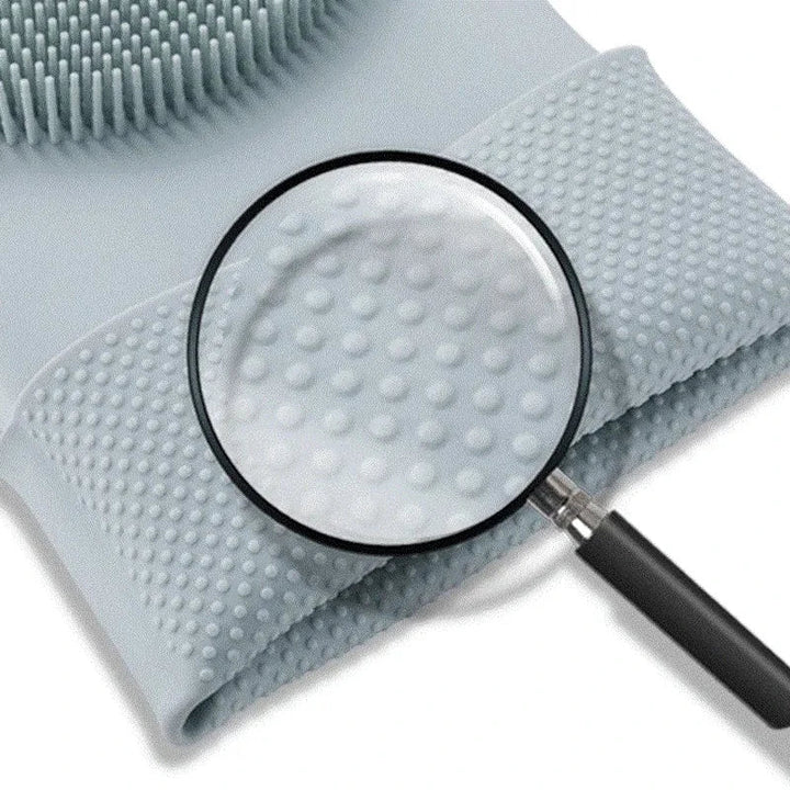 Silicone Dishwashing Gloves with Scrubber - Eco-Friendly Household Cleaning Tool