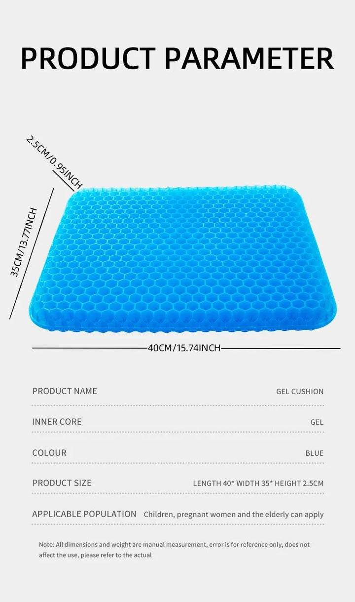 Honeycomb Gel Seat Cushion – Pressure Relief for Tailbone Back Pain, Office Chair Wheelchair Car 2026