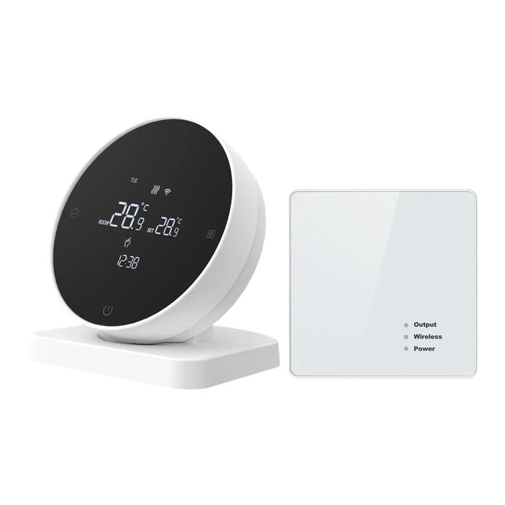 Smart Thermostat WiFi Temperature Controller for Water and Gas Boilers Two Piece Voice Assistant Compatible Fall 2025
