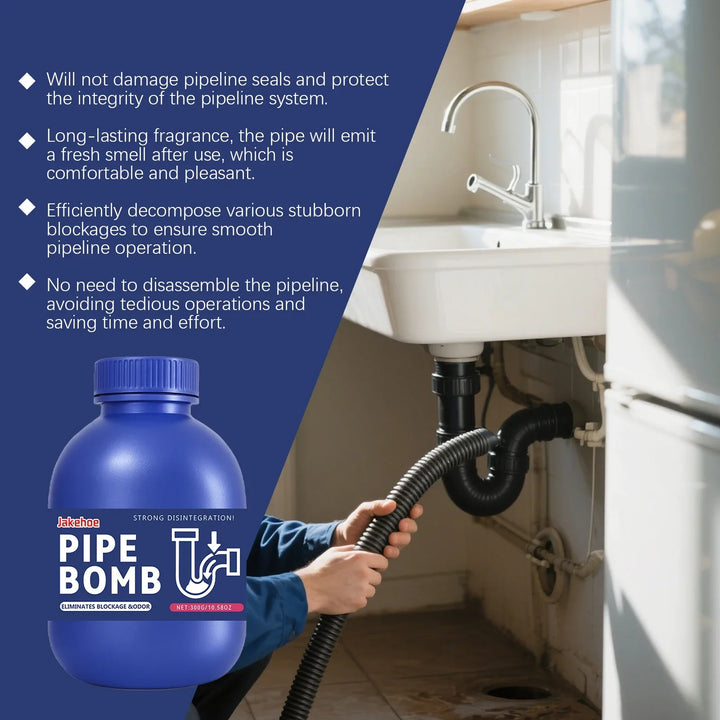 Drain Cleaner Powder 300g Fast Acting Pipe Unblocker For Hair Grease And Food Waste Septic Safe Odor Eliminator