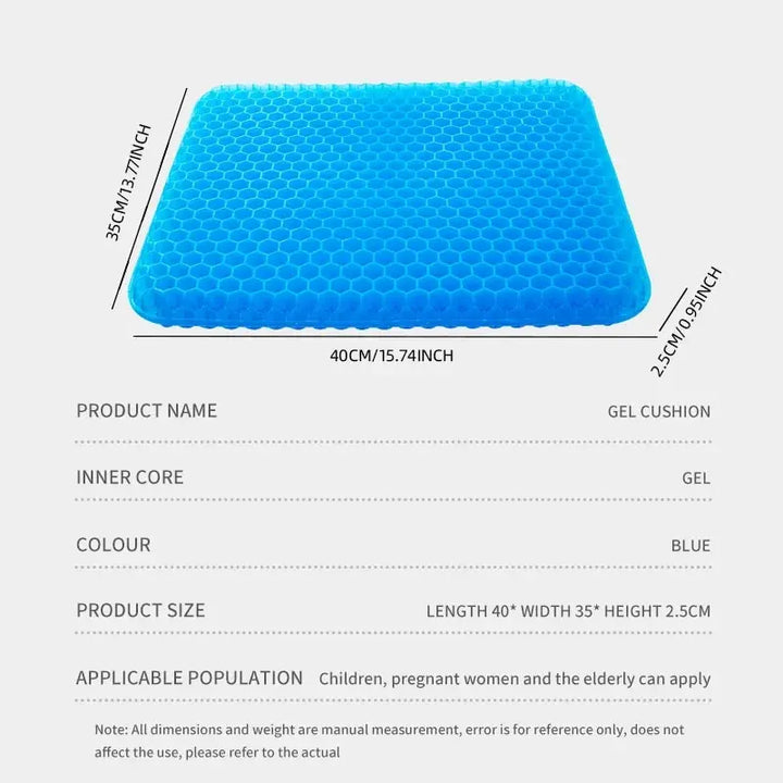 Honeycomb Gel Seat Cushion – Pressure Relief for Tailbone Back Pain, Office Chair Wheelchair Car 2026