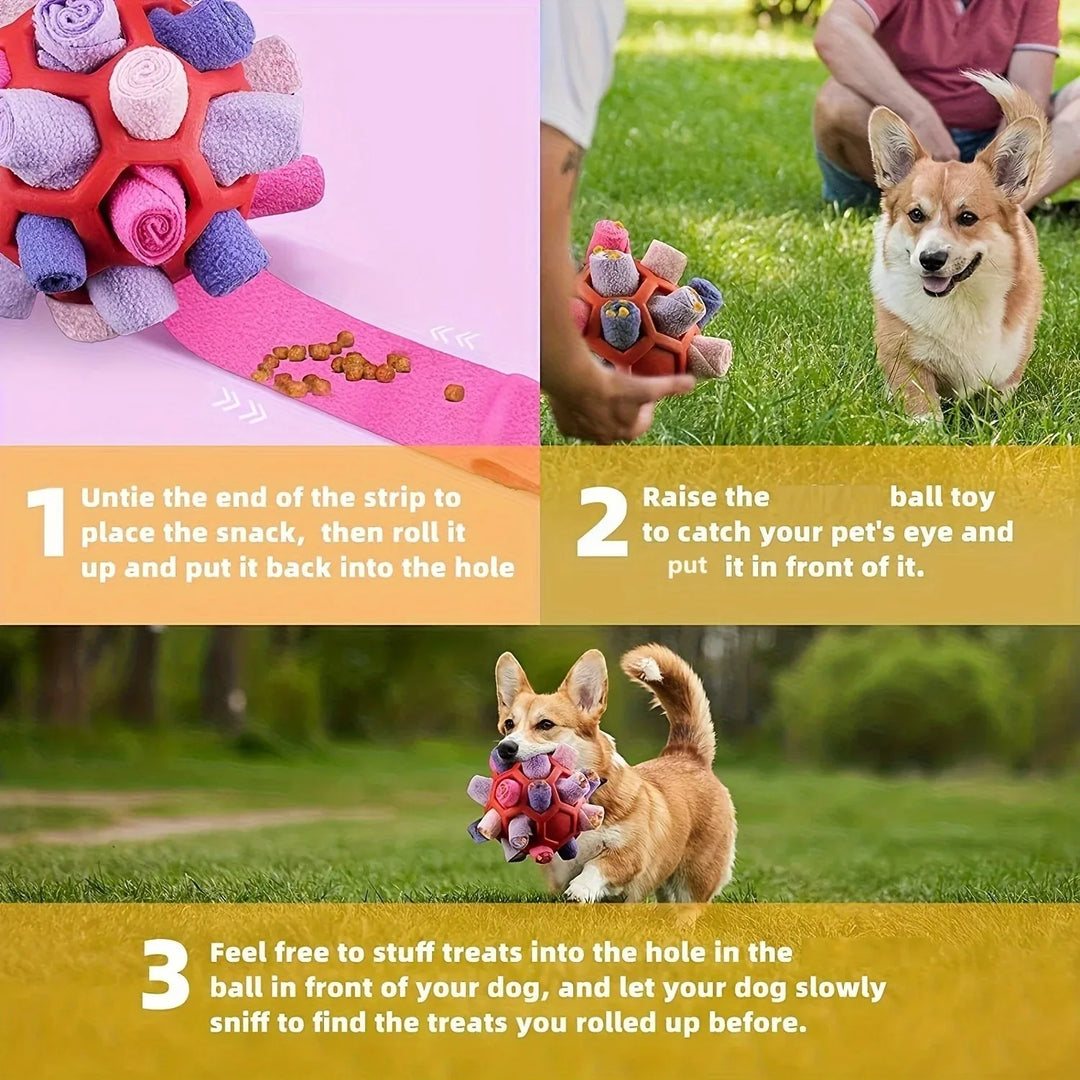 Dog Snuffle Ball Toy – Bite Resistant Rubber Interactive Nose Work Foraging Enrichment Toy for Dogs 2026