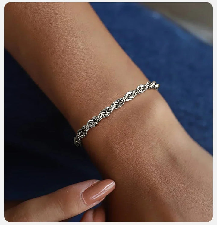 Stainless Steel Rope Chain Bracelet Twisted Singapore