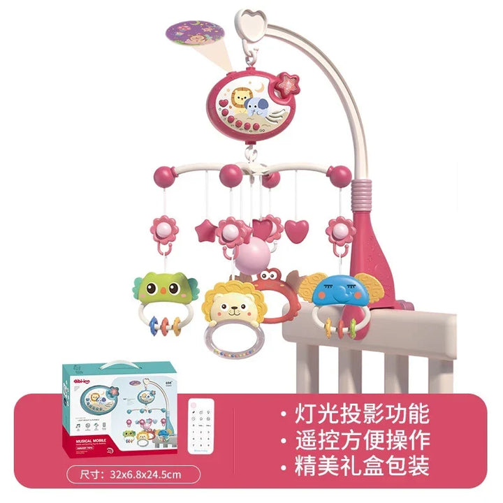 Musical Baby Mobile Projection Remote Newborn Sensory Toys