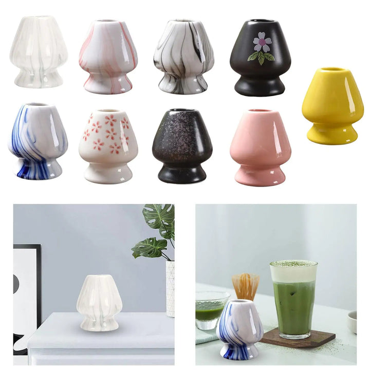 Matcha Whisk Holder Ceramic Chasen Stand Home Teaware