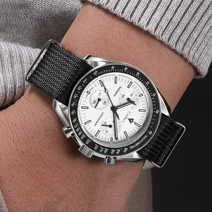Quartz Chronograph Canvas Watch With Sapphire Crystal