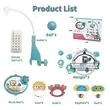 Crib Mobile Remote Music Light Newborn Sensory Toys
