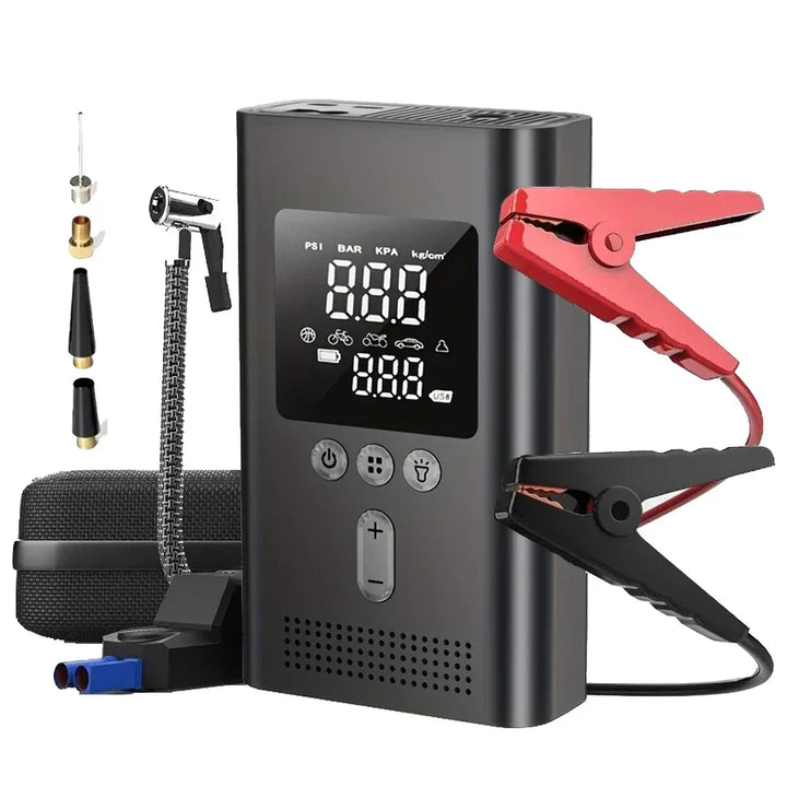 Jump Starter With Air Pump Car Jump Starter 3000A 150 PSI Inflator LED Light Fall 2025 Prep