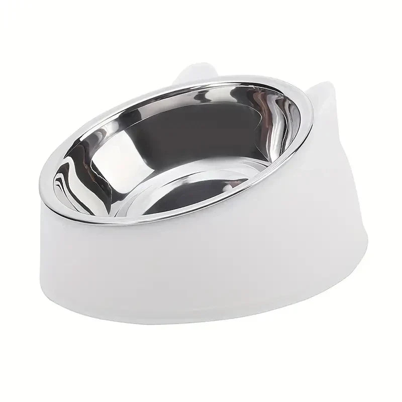 100ml Cat Dog Bowl Raised Non Slip Tilt Feeder for Pets