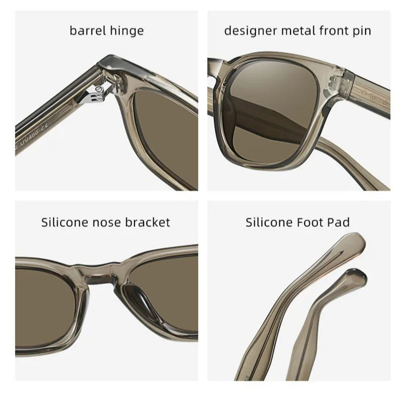 Retro square unisex sunglasses – UV400 gradient lenses, vintage style, travel and beach